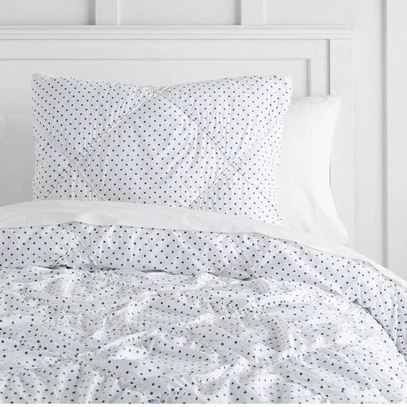 Pottery Barn Teen Other - Pb Teen Dorm Dot Dream Duvet Cover White Blue  Polka Dot Twin/Twin XL